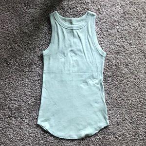 Mint Green High Neck Tank Top